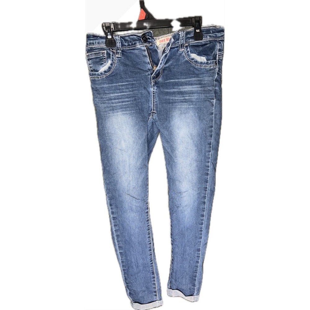 Hot Kiss Womens Skinny Jeans Medium‎ Wash Push Up Denim Size 5